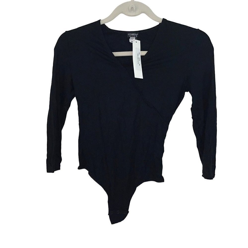 Cosabella Womens Bodysuit Black Size Small Vintage Stretch Made In Italy New